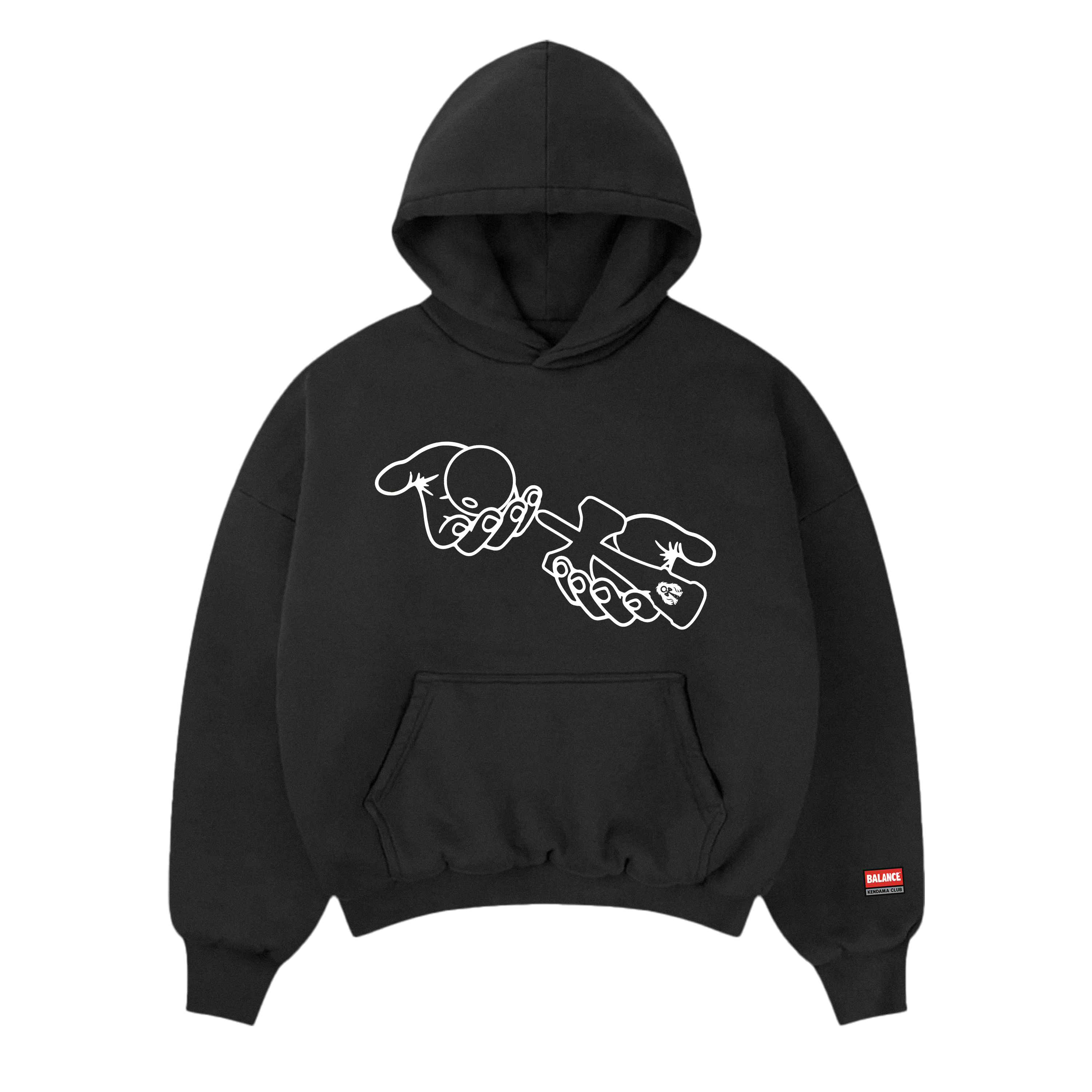 Hanorac 67 Kendama Negru Outline