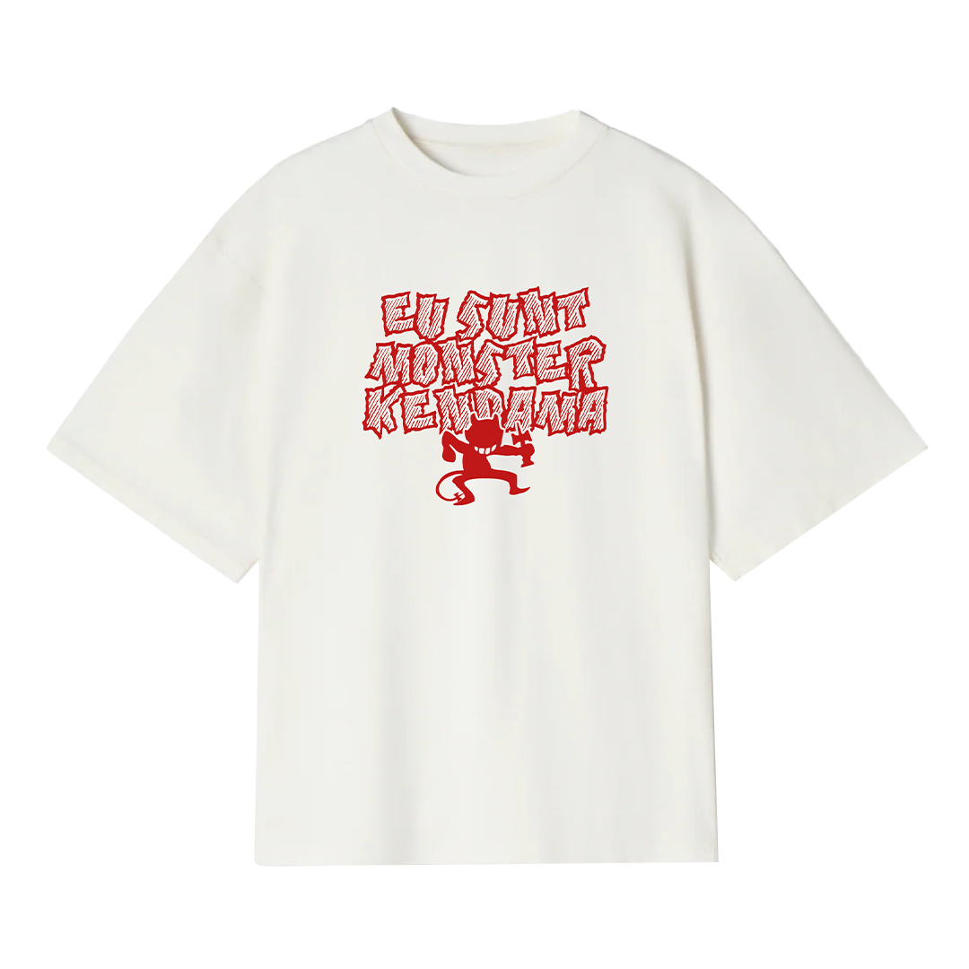 Tricou EuSuntMonsterKendama Alb