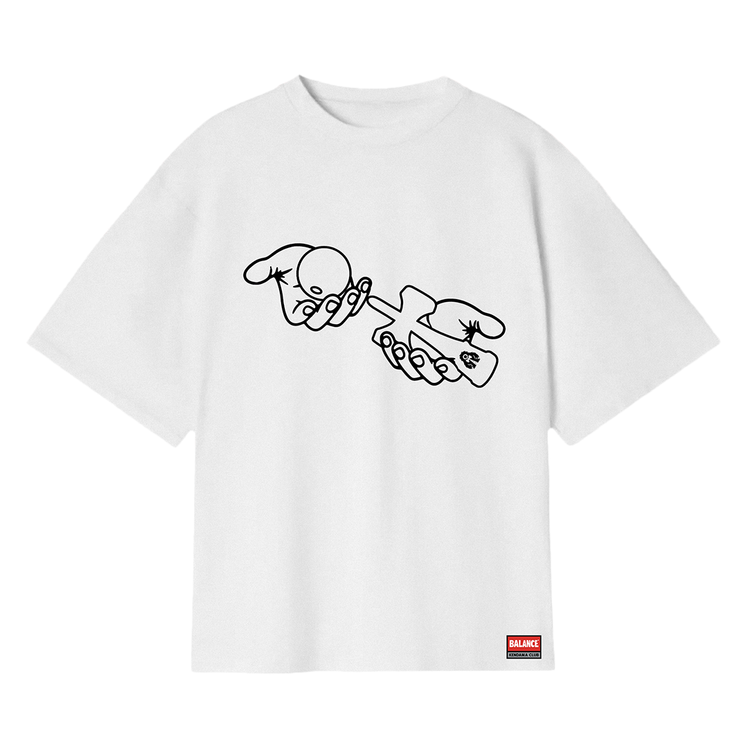 Tricou 67 Kendama Alb Outline