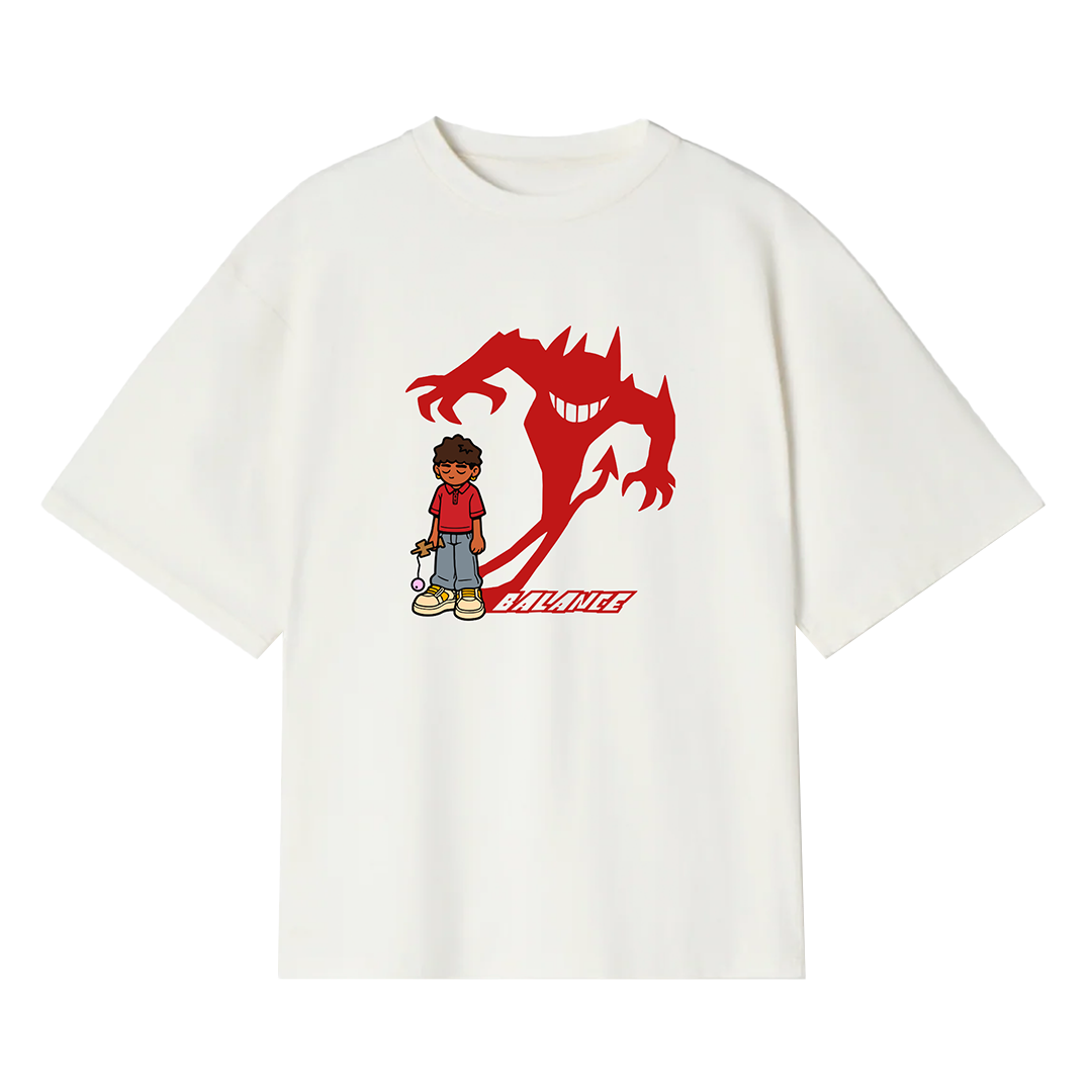 Tricou Shadow Monster Alb